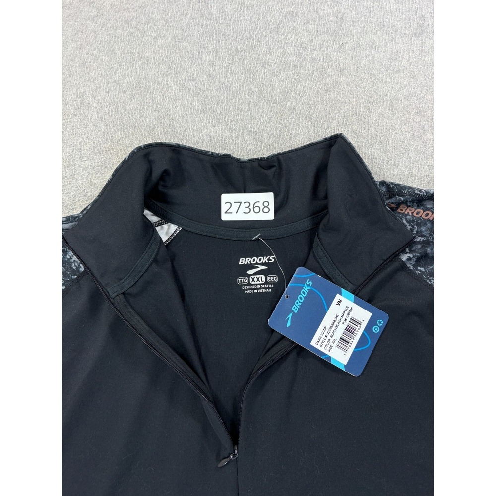 NWT Brooks DASH 1/2 Zip Long Sleeve Running Shirt (Women's 2XL) Black - Picture 5 of 13